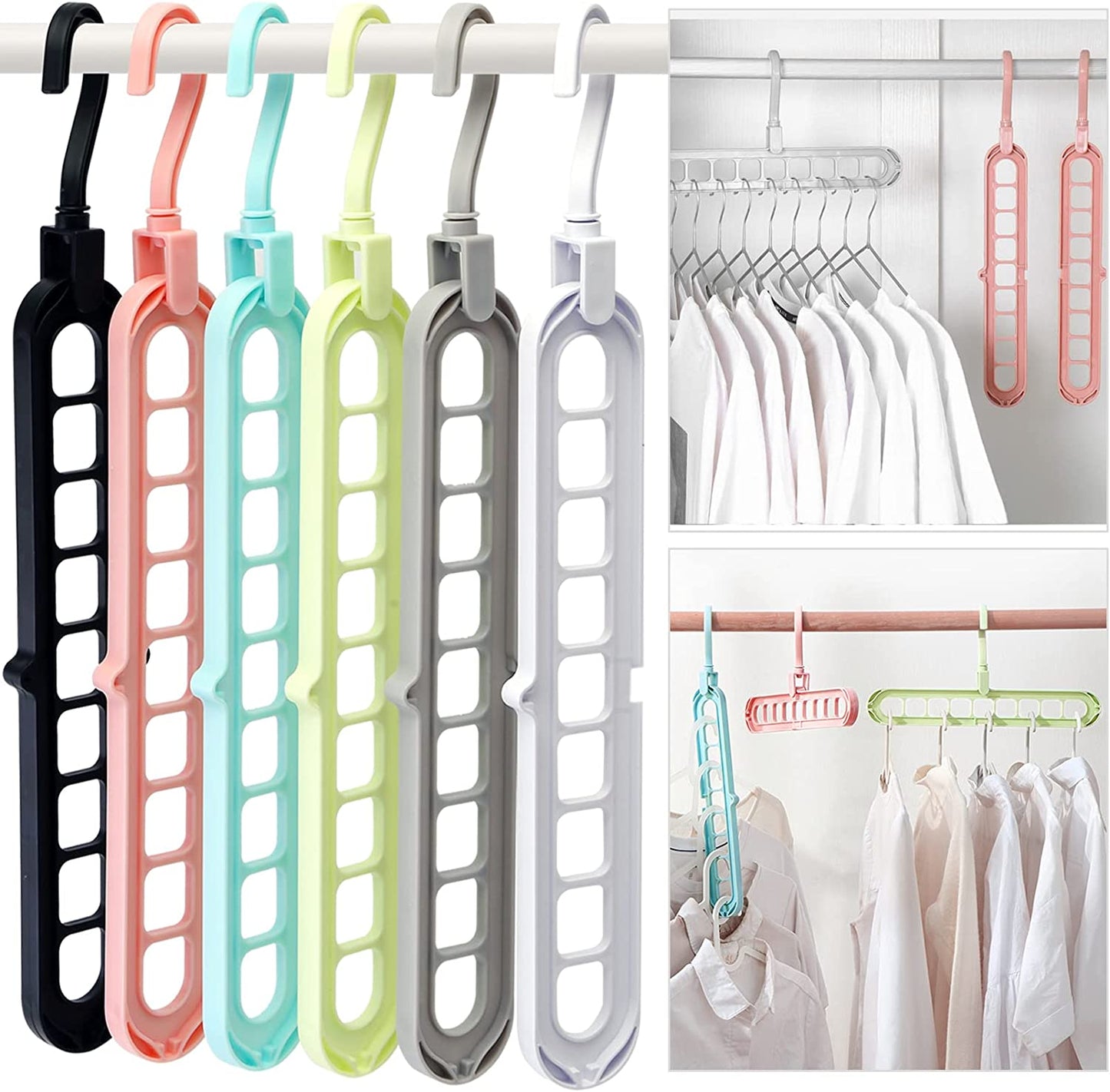 MultiPercha  |  Pack de 3 Percheros Mágicos Plegables 9 en 1