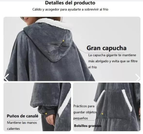 Polerón Manta Oversize con Forro Chiporro