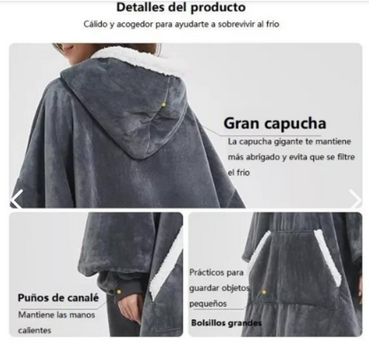 Polerón Manta Oversize con Forro Chiporro