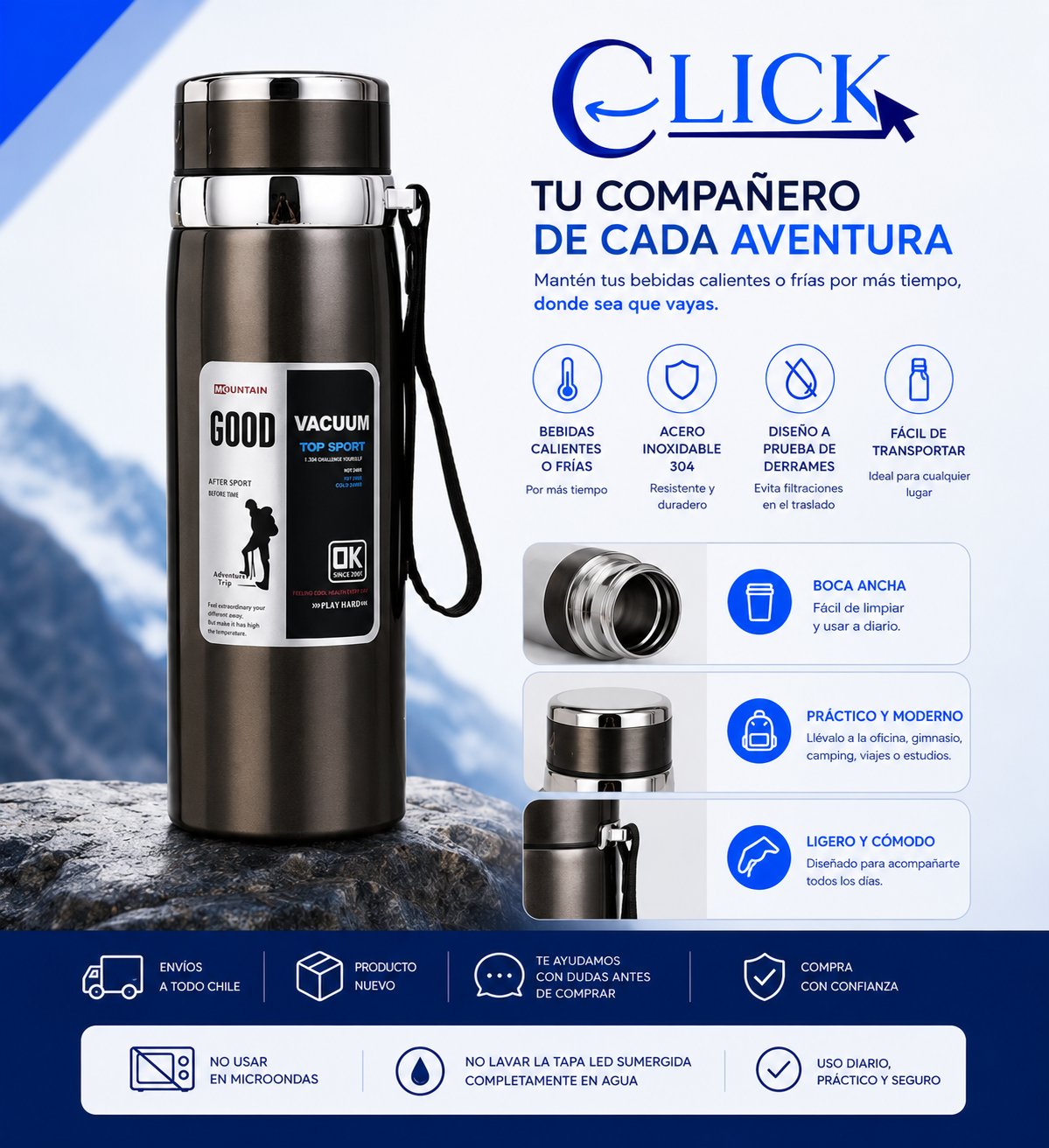 Termo Inteligente Para Camping 800ML